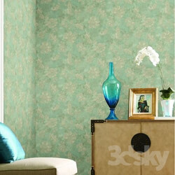 Wall covering - Vintage wallpaper with pastel shades 