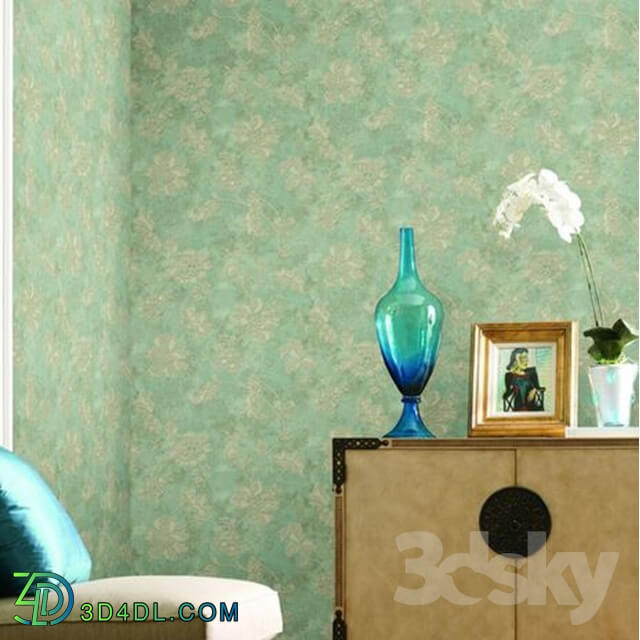 Wall covering - Vintage wallpaper with pastel shades