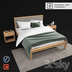 Bed - Shetland - bed with padded headboard 