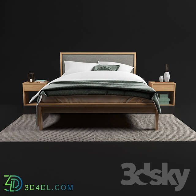 Bed - Shetland - bed with padded headboard