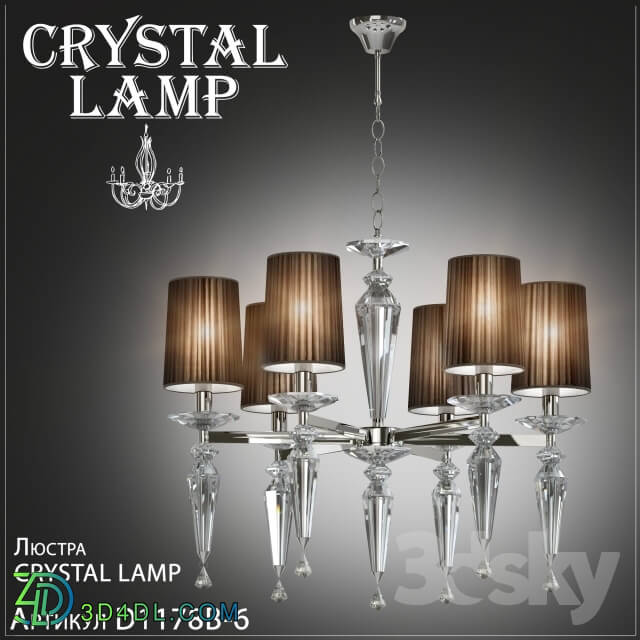 Ceiling light - Chandelier Crystal Lamp Falcetto D1178B-6