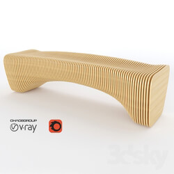 Other architectural elements - Wooden bench Lago Verde 