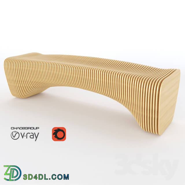 Other architectural elements - Wooden bench Lago Verde