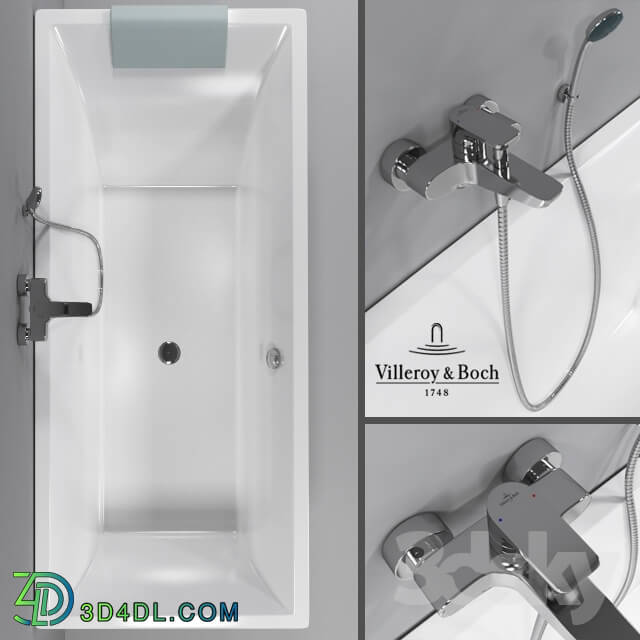 Bathtub - Bathtub Villeroy _amp_ Boch Squaro_ bath mixer Villeroy _amp_ Boch Subway