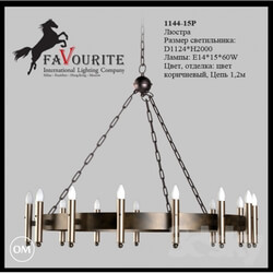 Ceiling light - Favourite 1144-15 p chandelier 