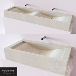 Wash basin - Apaiser wave double stone vanity 