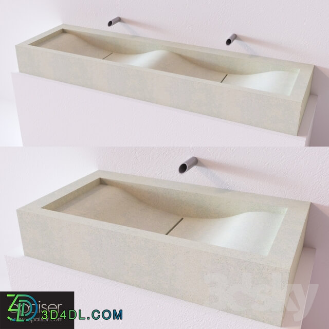 Wash basin - Apaiser wave double stone vanity