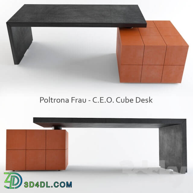 Table - Poltrona Frau - CEO Cube Desk - Tables