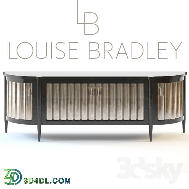 Sideboard _ Chest of drawer - Louise Bradley_ Demi Lune silver leaf