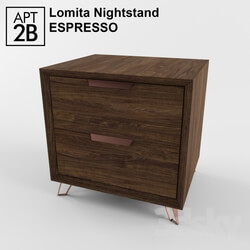 Sideboard _ Chest of drawer - Lomita Nightstand Espresso 