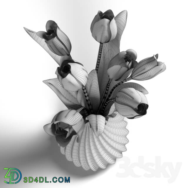 Plant - Vase with tulips