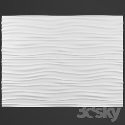 3D panel - Decorative wall panel waves 