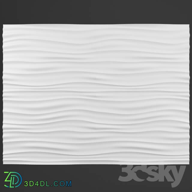 3D panel - Decorative wall panel waves