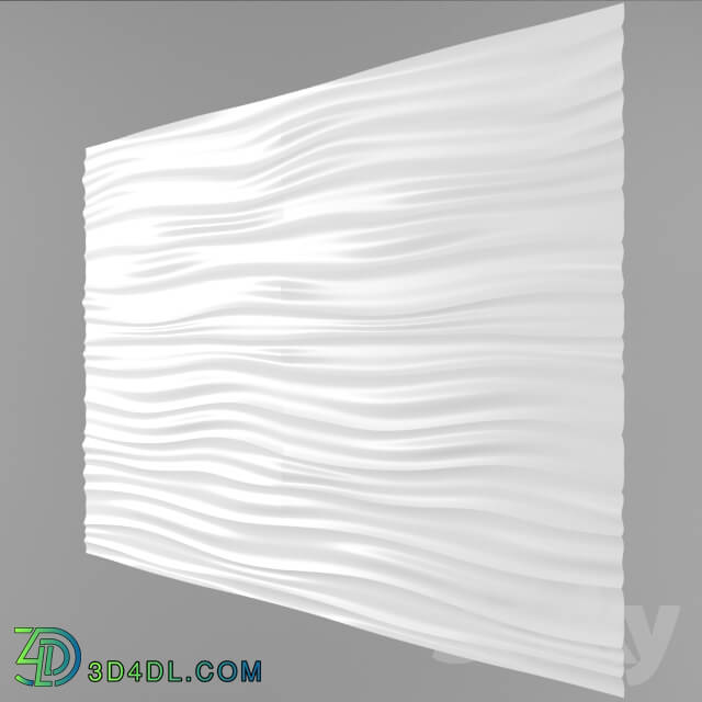 3D panel - Decorative wall panel waves