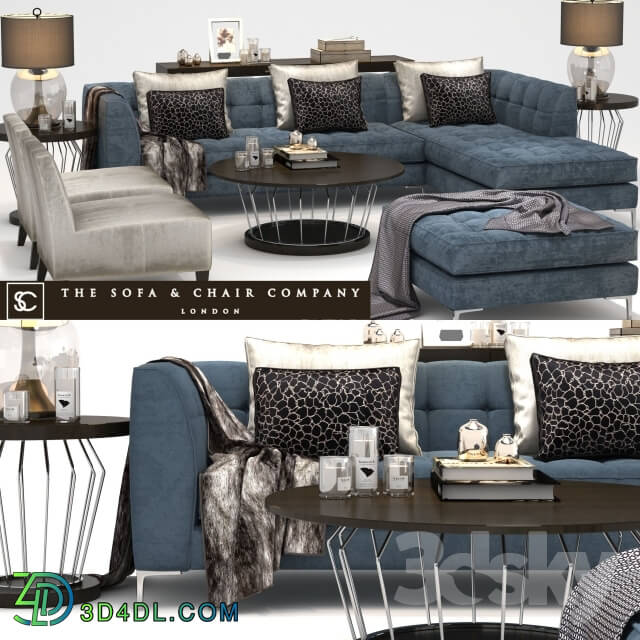 Sofa - The Sofa _ Chair Company_Duchamp corner sofa_Plaza table_Concave Brass