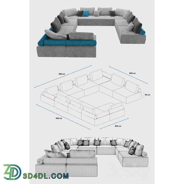 Sofa - OM Playmodul Nord 10 modules