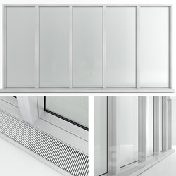 Windows - Panoramic window in the floor with radiator 