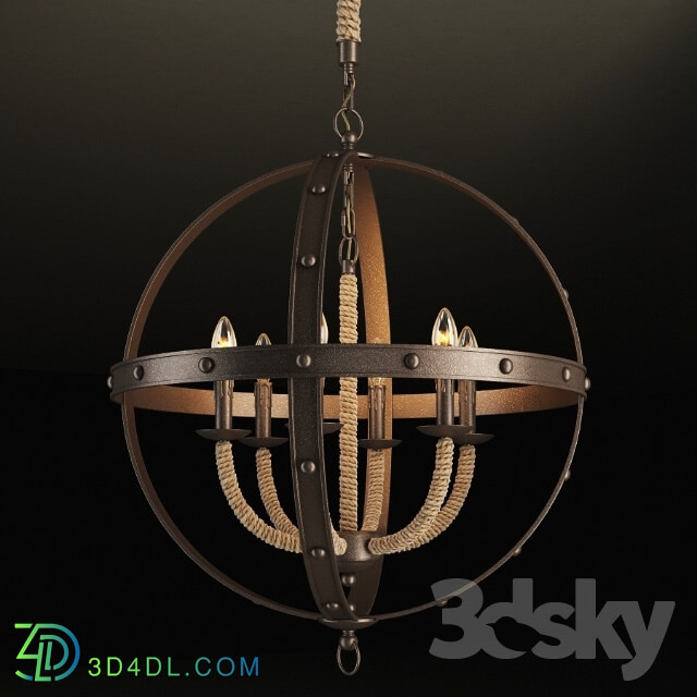 Ceiling light - GRAMERCY HOME - Lancelot Chandelier CH062-6