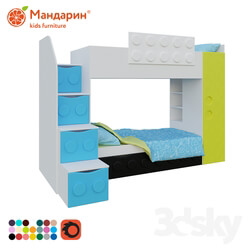 Bed - children__39_s bunk bed with extra bed 