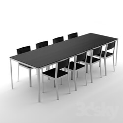 Table _ Chair - Cassina Cotone and Cassina Legno 
