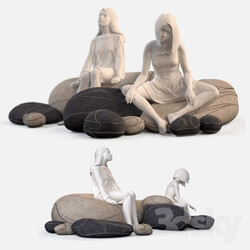 Other soft seating - Floor cushions stones _2 _Smarin Factory_ 