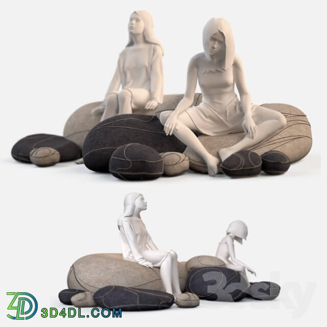 Other soft seating - Floor cushions stones _2 _Smarin Factory_