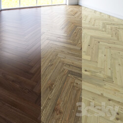 Floor coverings - Herringbone parquet. 3 types 