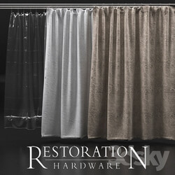 Bathroom accessories - Curtains for shower from Restoration Hardware 