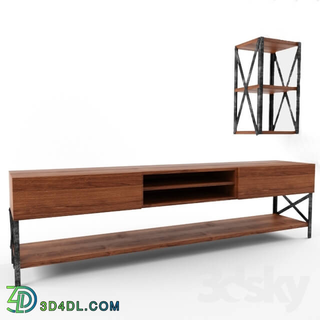 Sideboard _ Chest of drawer - Metal Wall Unit