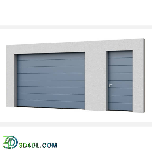 Other architectural elements - Sectional doors Hormann LPU open _ closed with side door