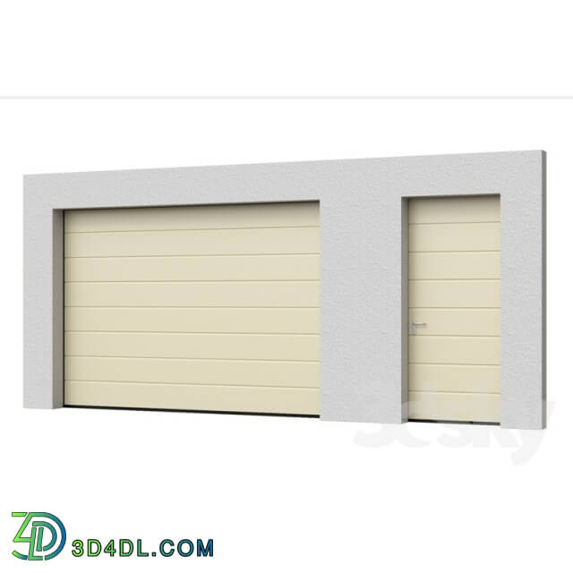 Other architectural elements - Sectional doors Hormann LPU open _ closed with side door