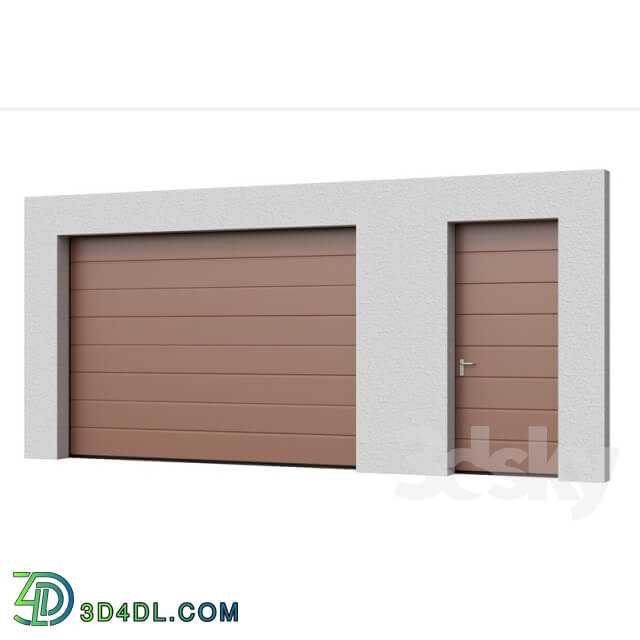 Other architectural elements - Sectional doors Hormann LPU open _ closed with side door