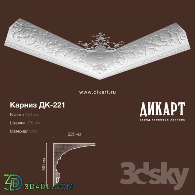 Decorative plaster - DK-221_240x235mm