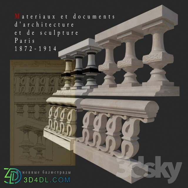 Decorative plaster - Stone balustrade 3