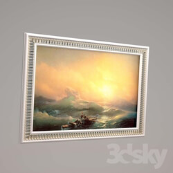 Frame - Painting _quot_Ninth Wave_quot_ Ivan Aivazovsky 