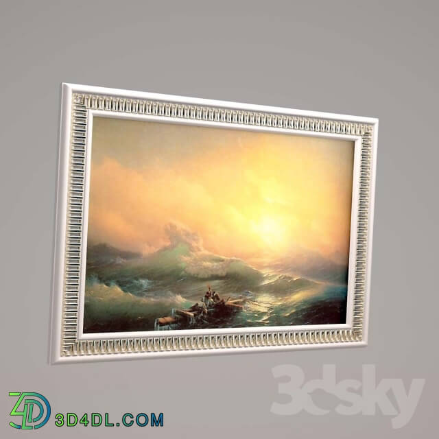 Frame - Painting _quot_Ninth Wave_quot_ Ivan Aivazovsky