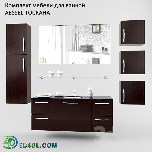 Bathroom furniture - Set of bathroom furniture AESSEL TUSCANY