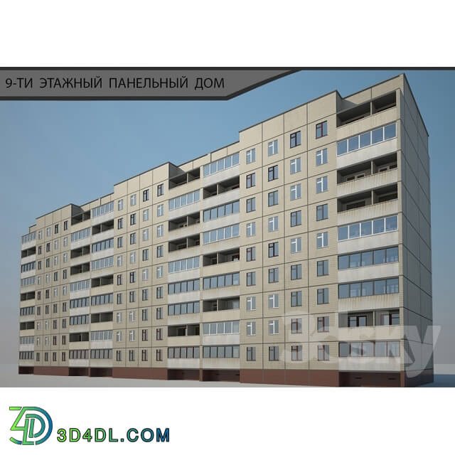 Building - Panel 9-storey residential building