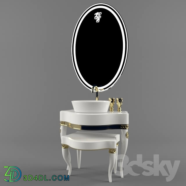 Bathroom furniture - Visionnaire lavabosingolo_grimilde 90x50x92h Mirror 118x80