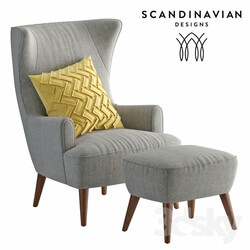 Arm chair - armchair Scandinavian Designs Katja High Back 