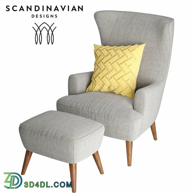 Arm chair - armchair Scandinavian Designs Katja High Back