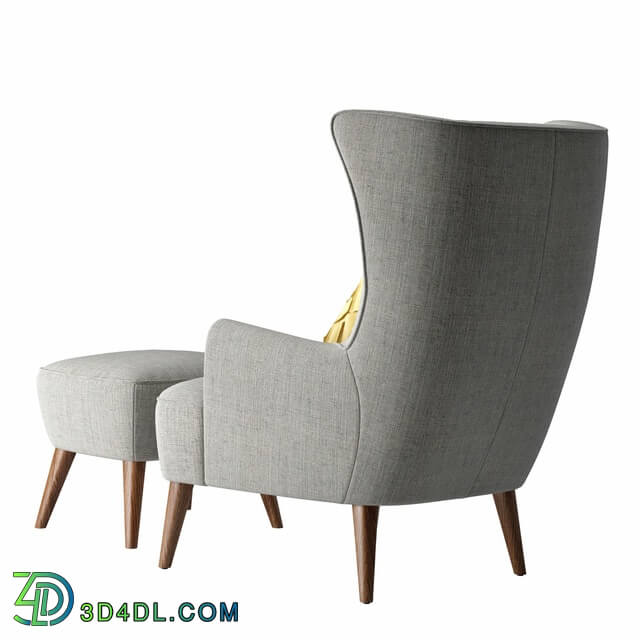 Arm chair - armchair Scandinavian Designs Katja High Back