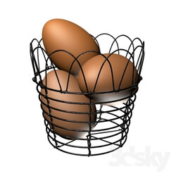Food and drinks - eggs in the basket 