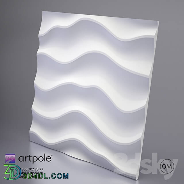 3D panel - 3d plaster panel Sandy from Artpole