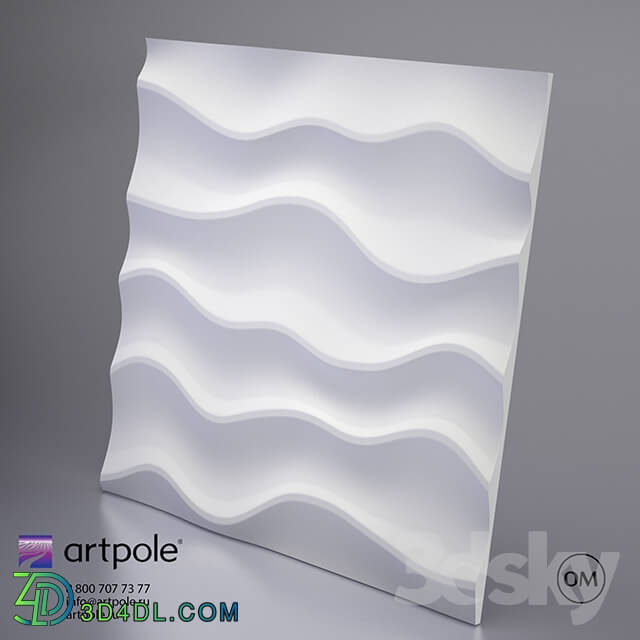 3D panel - 3d plaster panel Sandy from Artpole