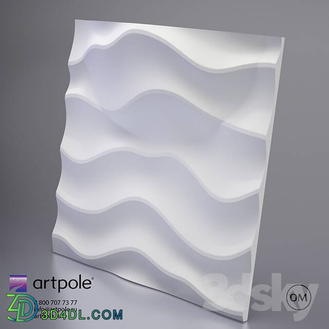 3D panel - 3d plaster panel Sandy from Artpole