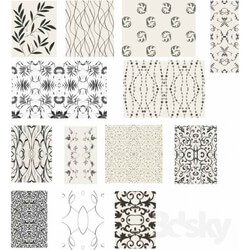 Wall covering - black and white wallpapers part 1 