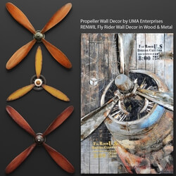 Other decorative objects - Set propellers from UMA Enterprises and the picture RENWIL 