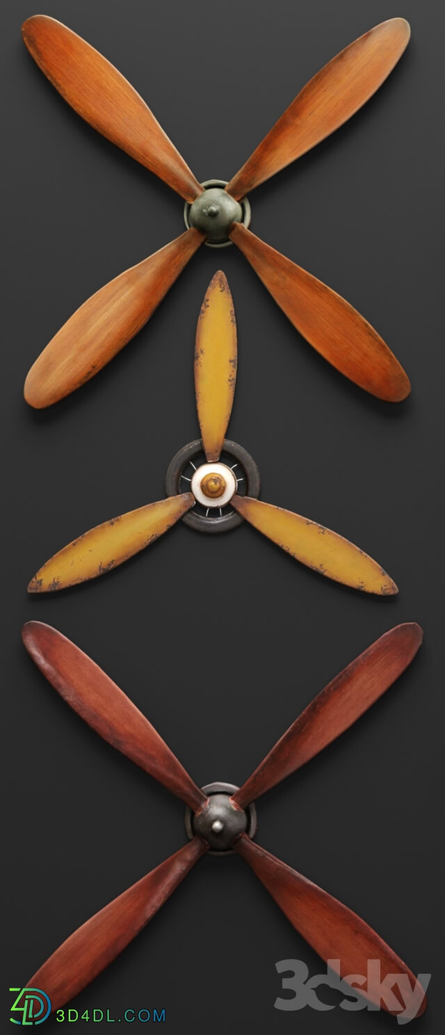 Other decorative objects - Set propellers from UMA Enterprises and the picture RENWIL