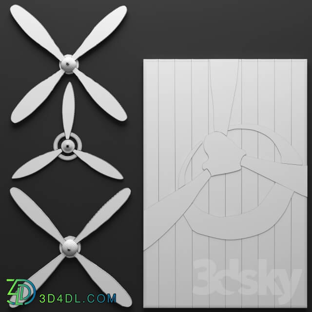Other decorative objects - Set propellers from UMA Enterprises and the picture RENWIL